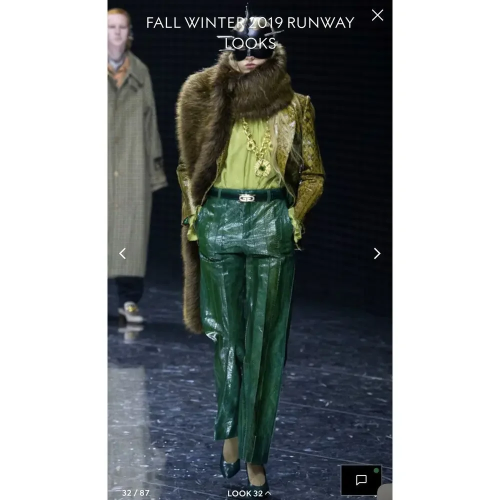 $7,000 FW19 runway python leather pant